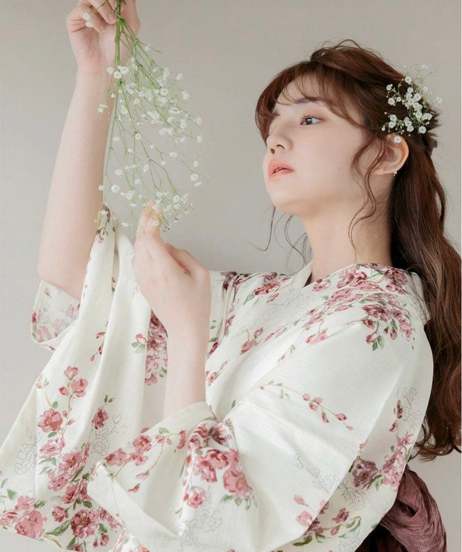 【新品未使用】Dita ディータ 初花月しらべ 浴衣5点セット 赤 ピンク