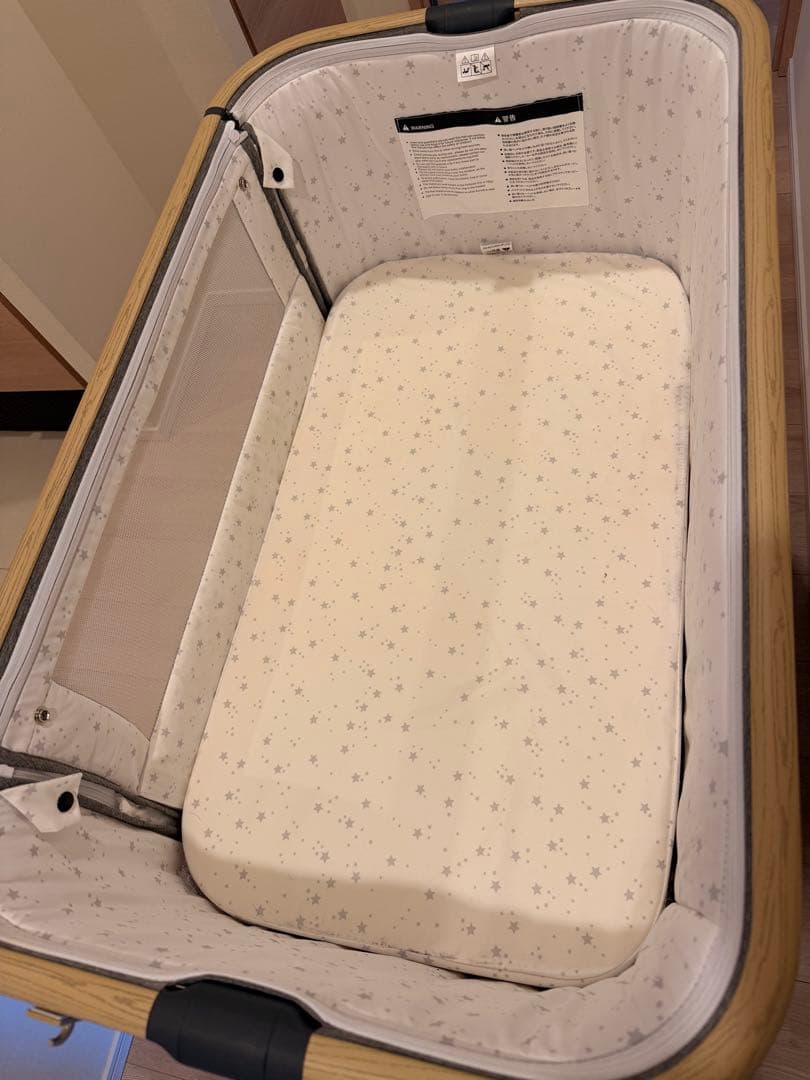 HZDMJ 添い寝 ベビーベッド 持ち運び 折りたたみ グレー