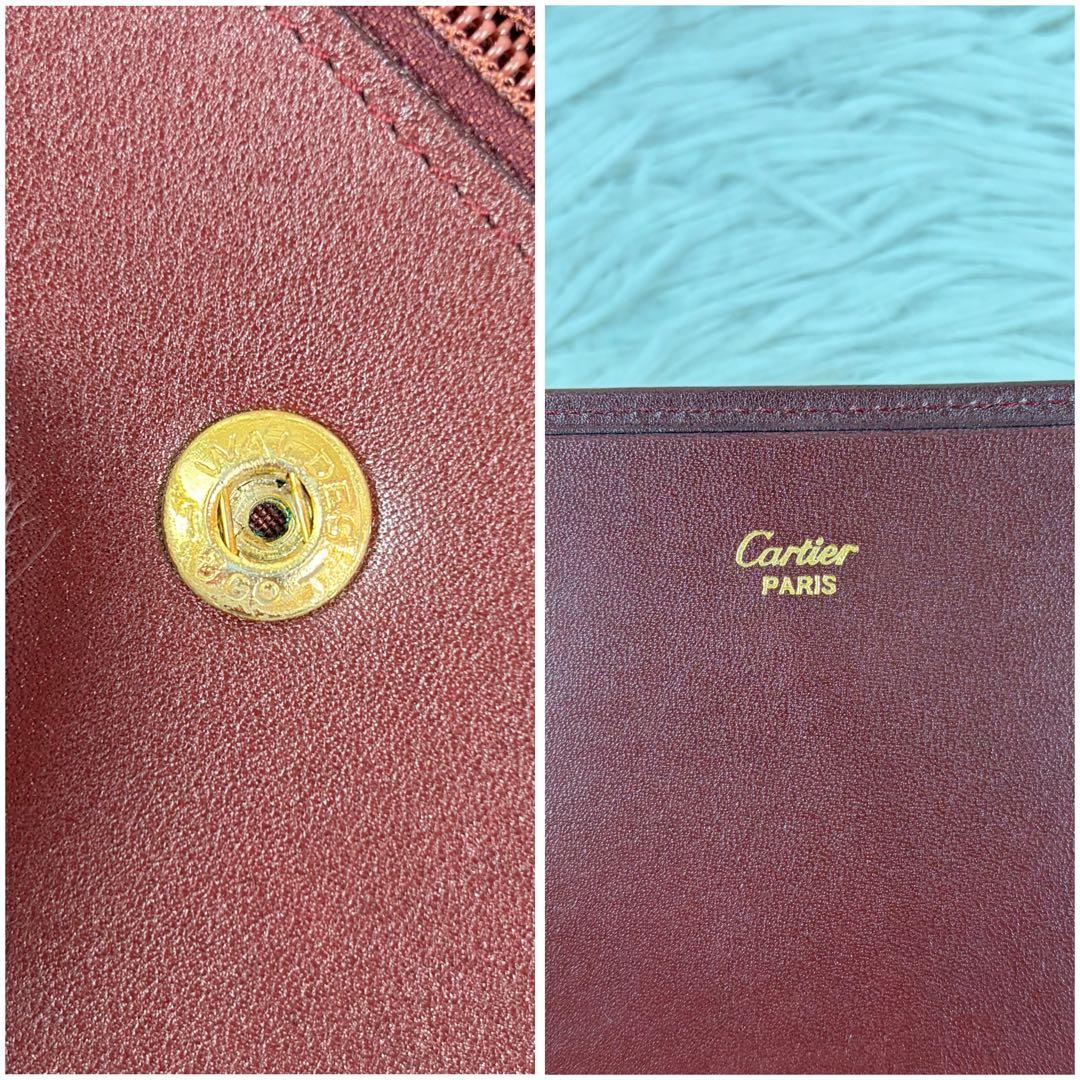 未使用・展示品✨Cartier　カルティエ　マスト　がま口　長財布　ボルドー