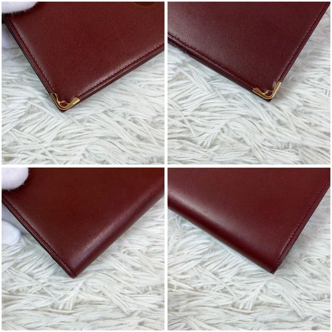 未使用・展示品✨Cartier　カルティエ　マスト　がま口　長財布　ボルドー