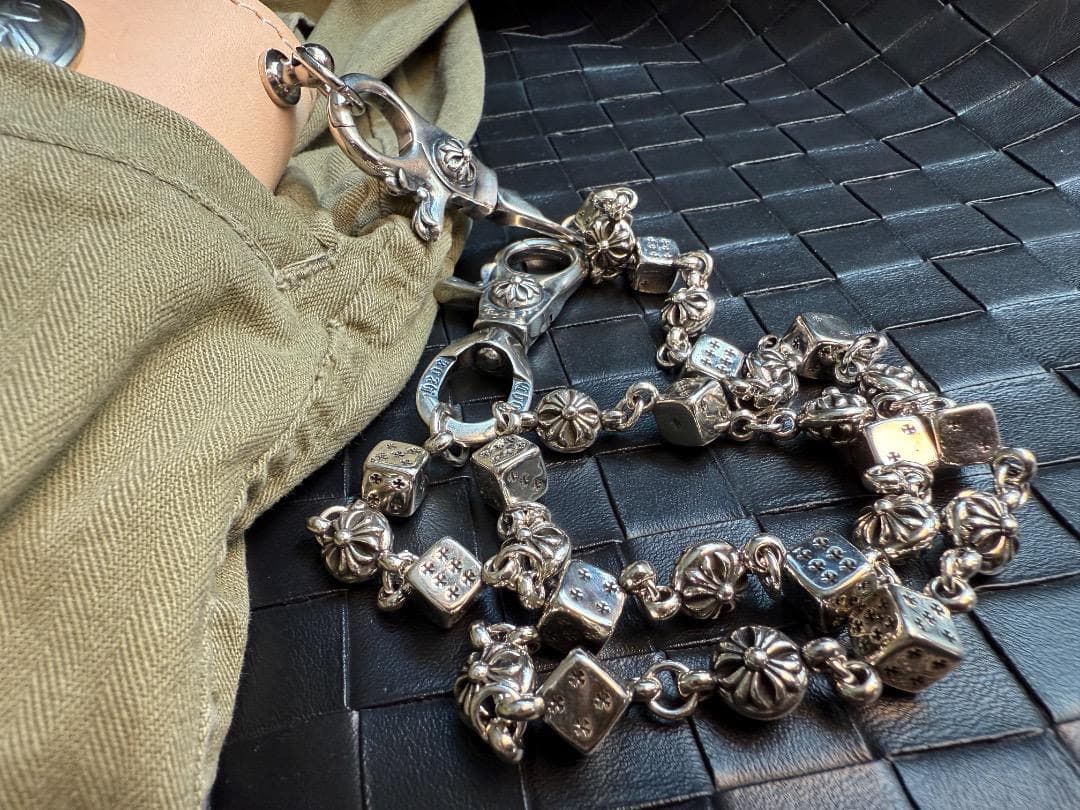 ★QBSZSZ　ウォレットチェーン　Dice×Flowerウォレットチェーン