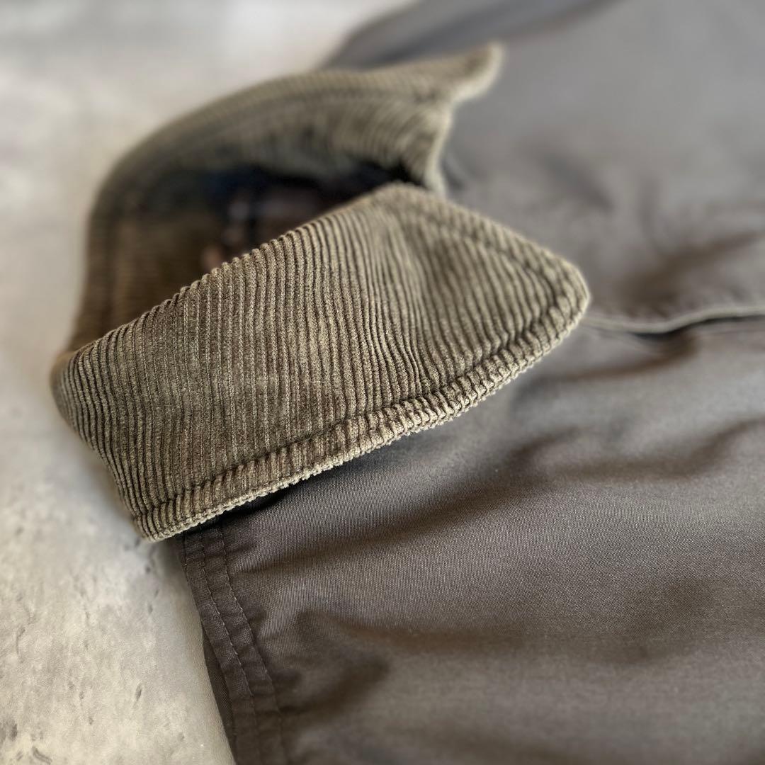 【美品】LONDON FOG ハンティングジャケット コーデュロイ襟 裏地 茶