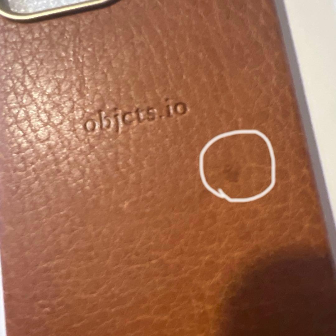 【限定品】objcts.io 13proケース マイクロバッグ　ブラウンレザー