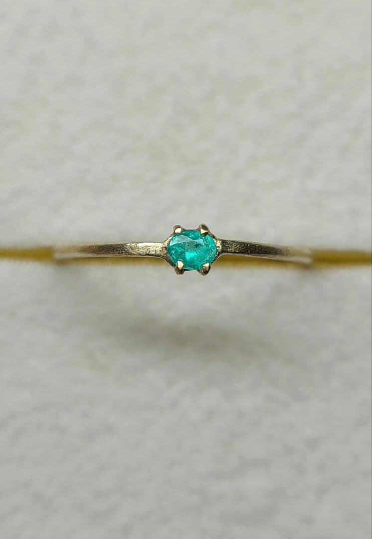 ビカビカネオン!!★ブラジルバターリャパライバトルマリン10金リング★