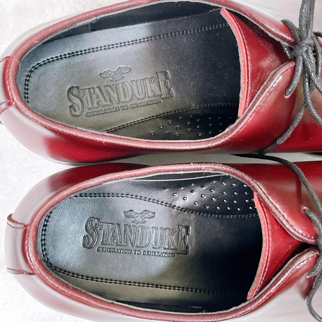 ☆ほぼ新品☆【スタンデューク】ドレスシューズ (26.5) ホールカット　赤茶