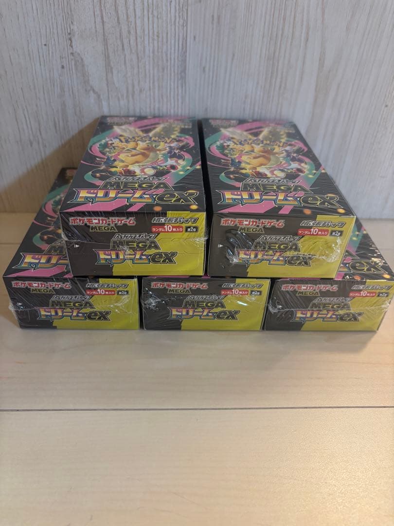 ポケモンカードゲーム MEGAドリームEX ボックス 5個セット　シュリンク付き