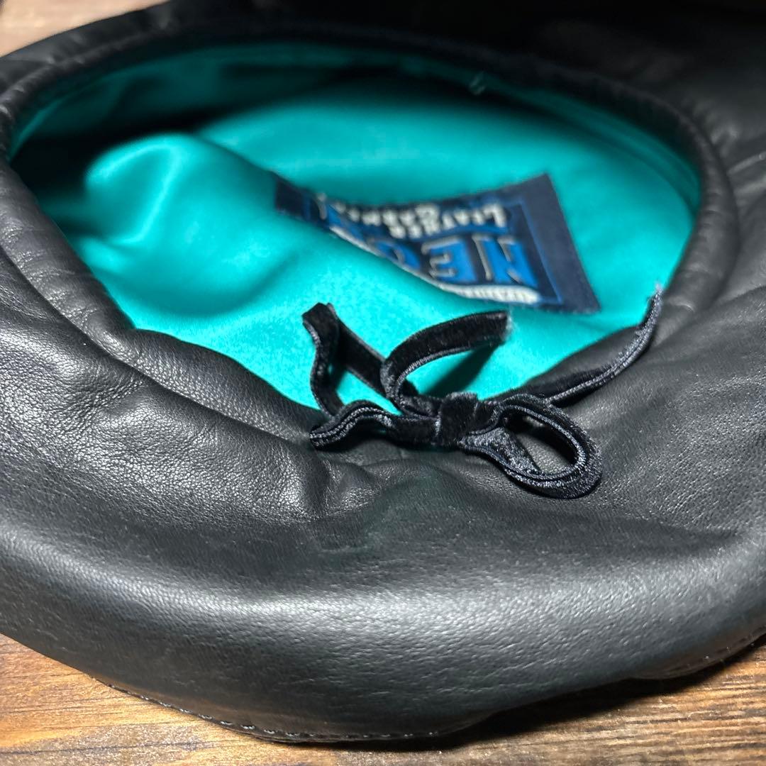 NEON LEATHER GARMENT ビッグレザー ベレー帽 完売品 パンク