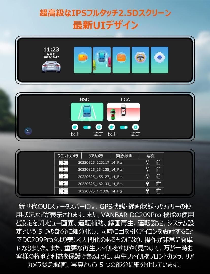 【新品未使用】⭕️4K超高画質⭕️分離型ドライブレコーダー バックカメラ