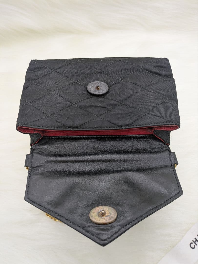 CHANEL 希少 サテン ミニマトラッセ 6連チェーン ラインストーン