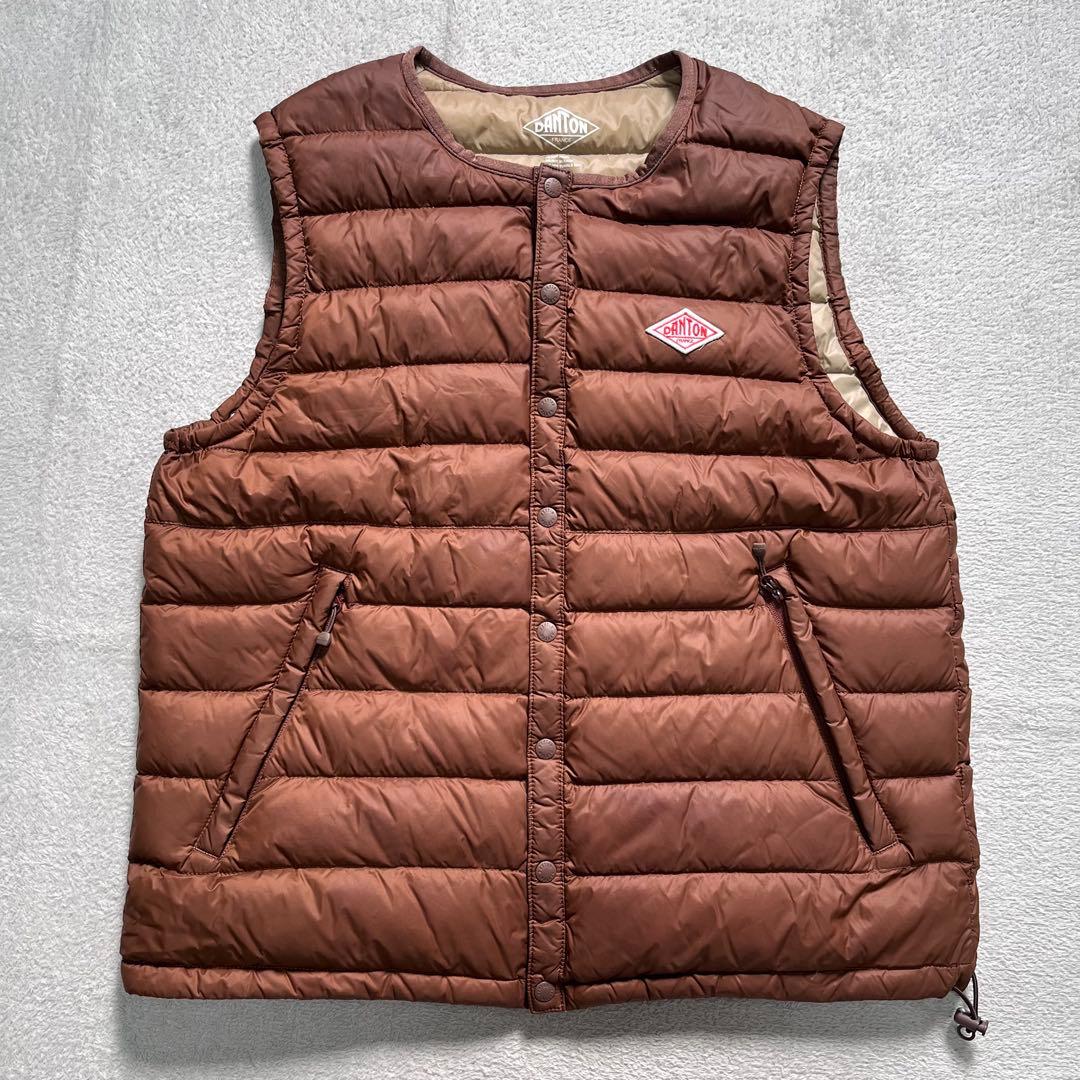 美品【DANTON/ダントン】ライトダウンベスト36 Mサイズ　インナーダウン
