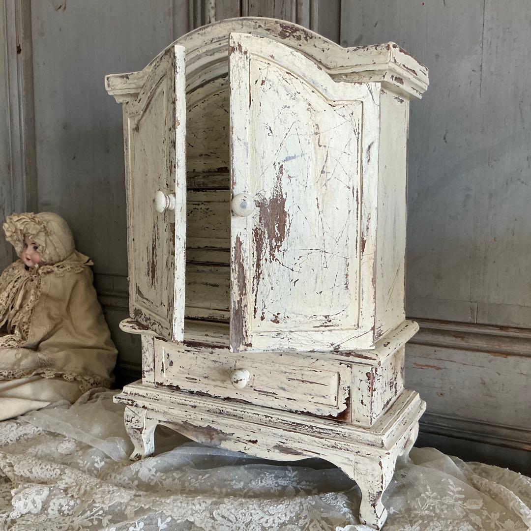 フランスアンティーク　ドール用　ドロワー　チェスト　ワードローブ　ジュエリー