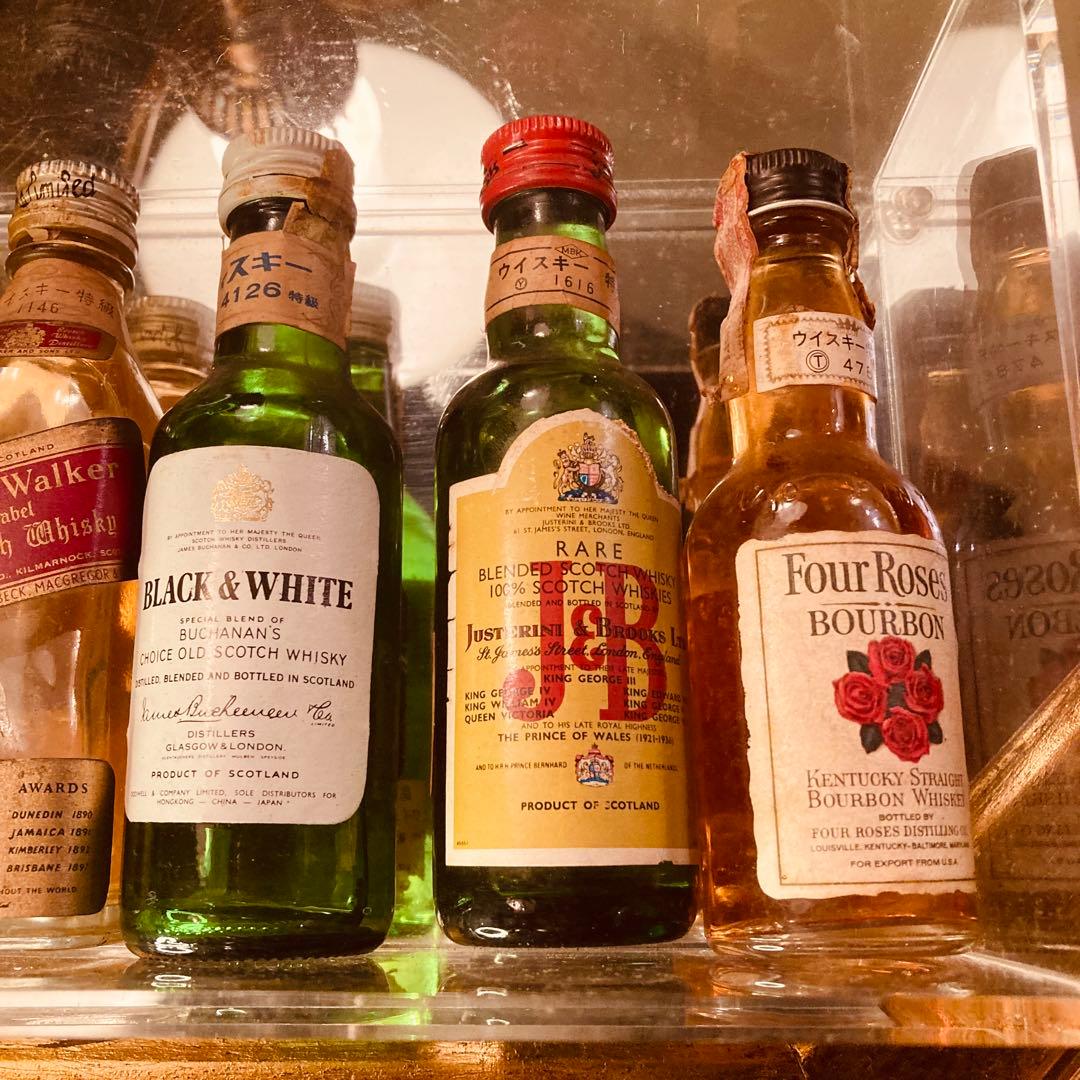 湯布院アンティーク '70 ミニボトル ウイスキー バーボン 未開栓 7本セット