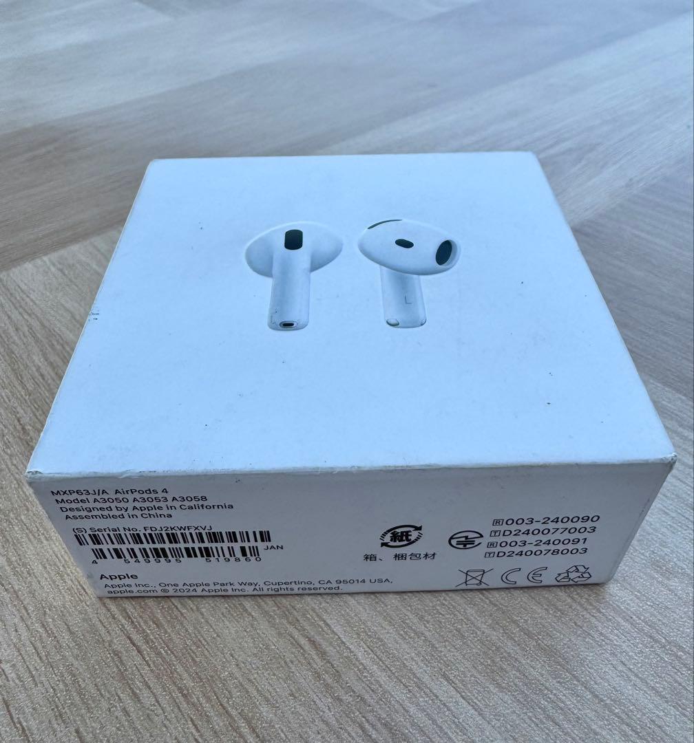 Apple AirPods 4 【ノイズキャンセリング非搭載】