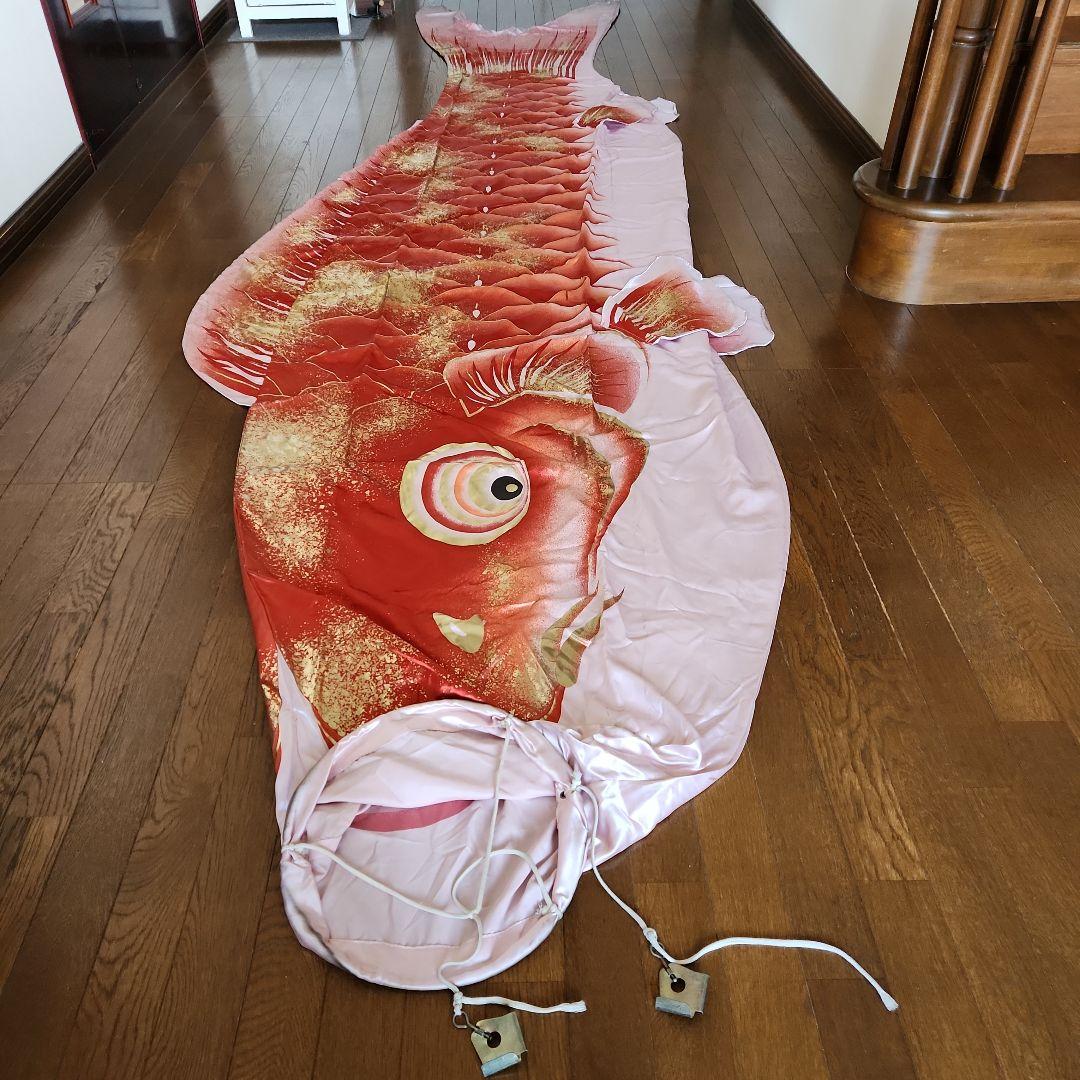 中古　鯉のぼり　5体と吹流し セット　友禅染　約5メートル
