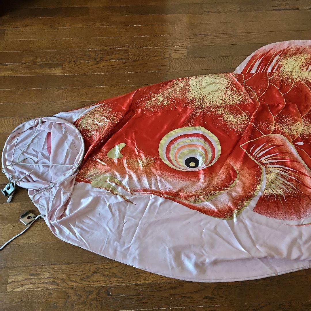 中古　鯉のぼり　5体と吹流し セット　友禅染　約5メートル