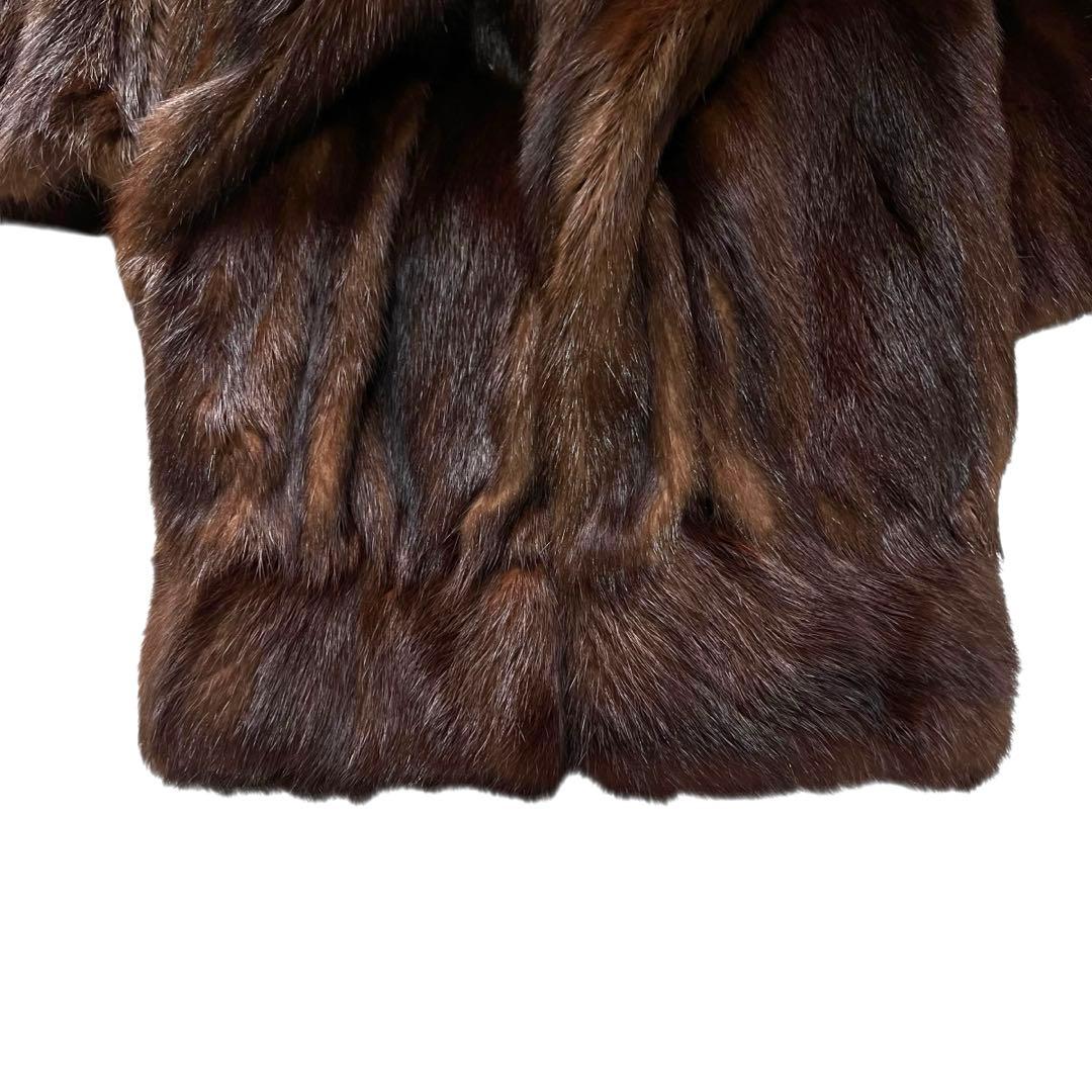 着丈88cm エンバ リアルファー ファーコート 本毛皮 ロング XLサイズ相当