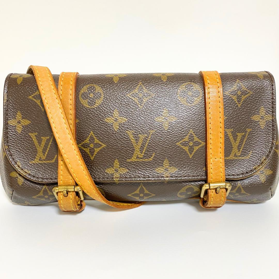 ルイヴィトン M51159 モノグラム ポシェット マレル ウエストバッグ 茶色