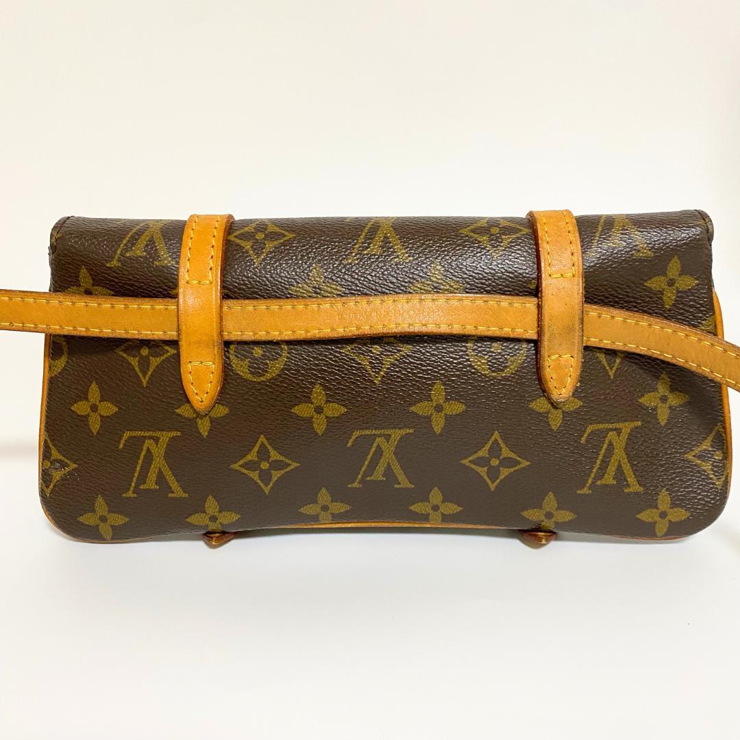 ルイヴィトン M51159 モノグラム ポシェット マレル ウエストバッグ 茶色