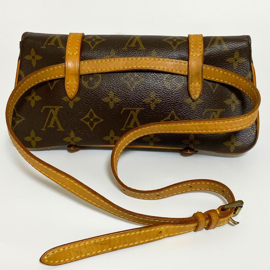 ルイヴィトン M51159 モノグラム ポシェット マレル ウエストバッグ 茶色