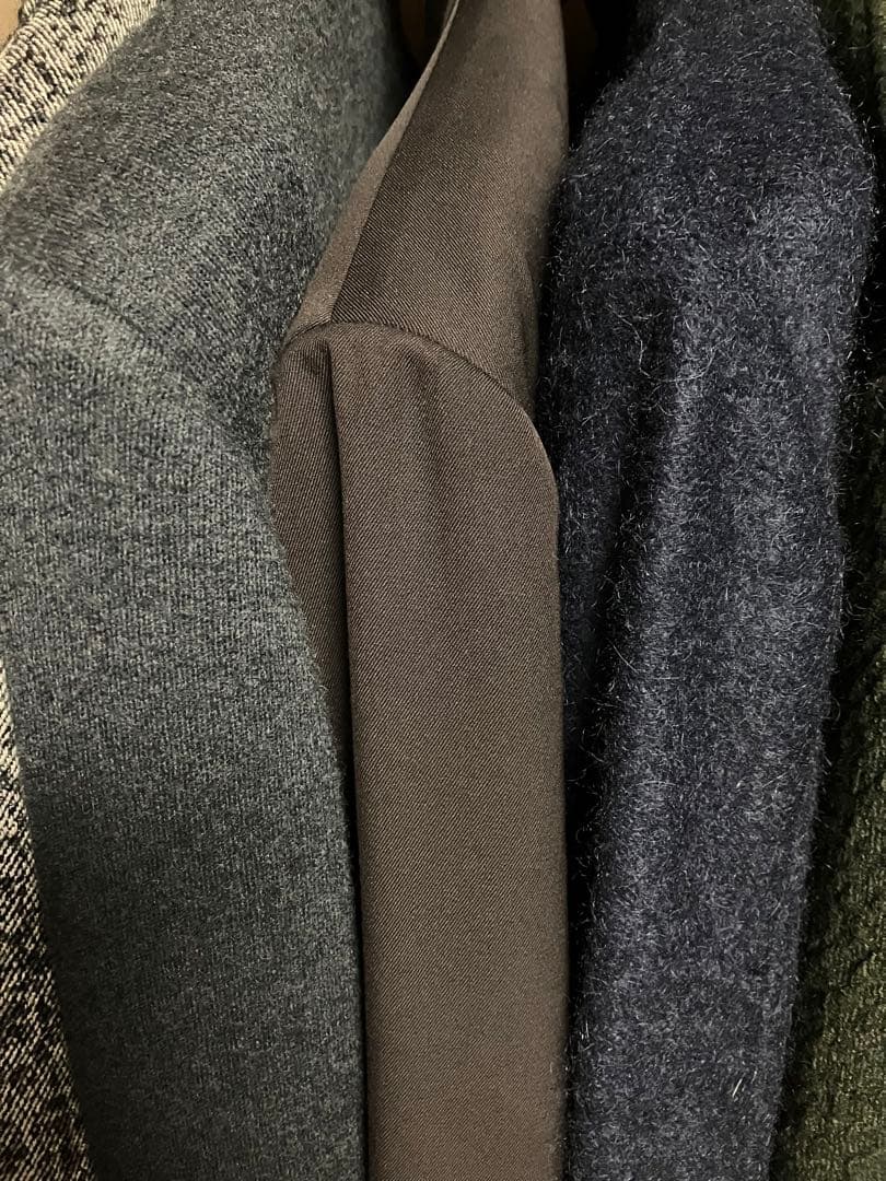 値下げ【新品】ボッテガヴェネタ　ボタンレスダブルブレストジャケット_焦茶M〜LL