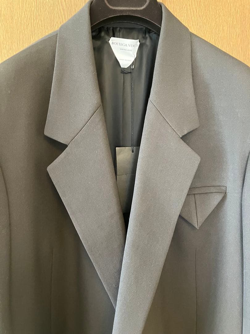 値下げ【新品】ボッテガヴェネタ　ボタンレスダブルブレストジャケット_焦茶M〜LL