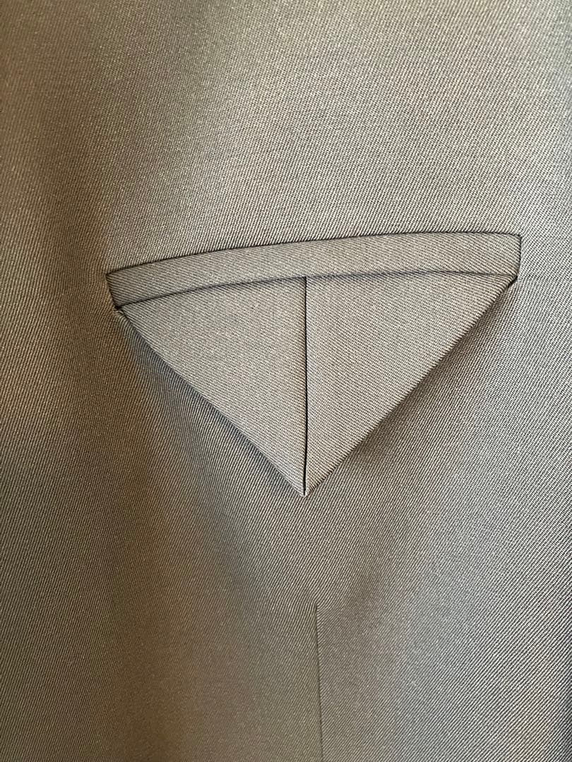 値下げ【新品】ボッテガヴェネタ　ボタンレスダブルブレストジャケット_焦茶M〜LL