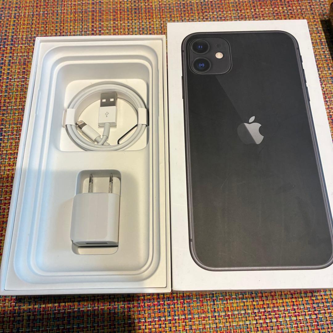 Apple iPhone 11 ブラック 本体・充電器・充電ケーブル