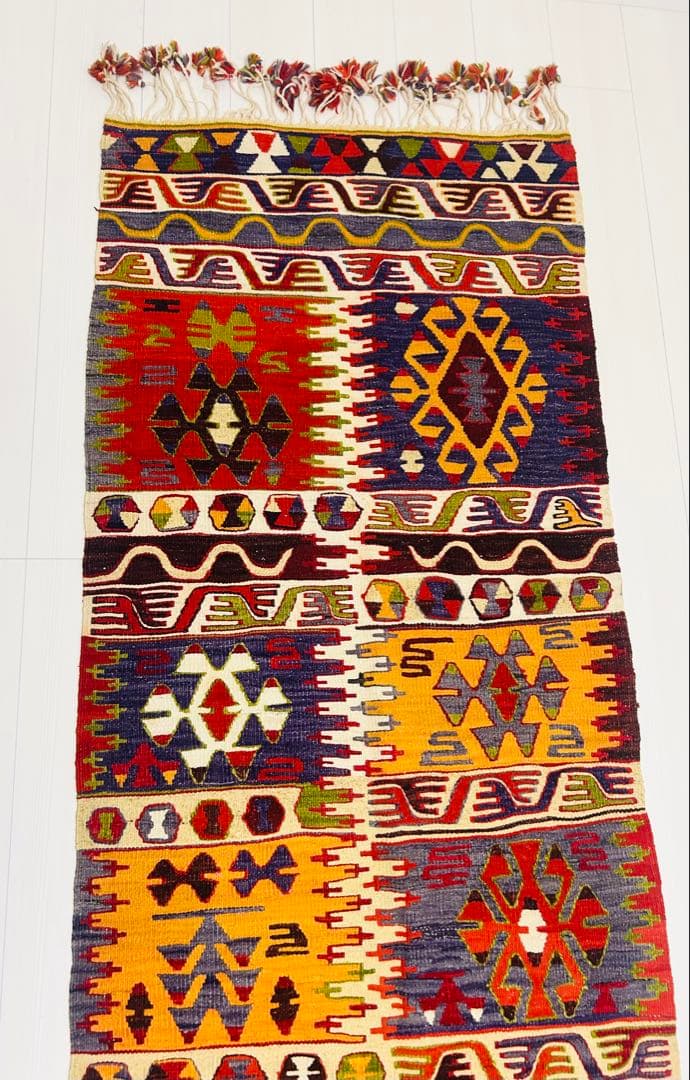 【期間限定値下げ】トルコ 手織りラグ ヴィンテージキリム/オールドキリム