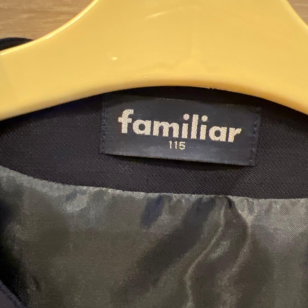 familiar アンサンブル　ワンピース　お受験　紺