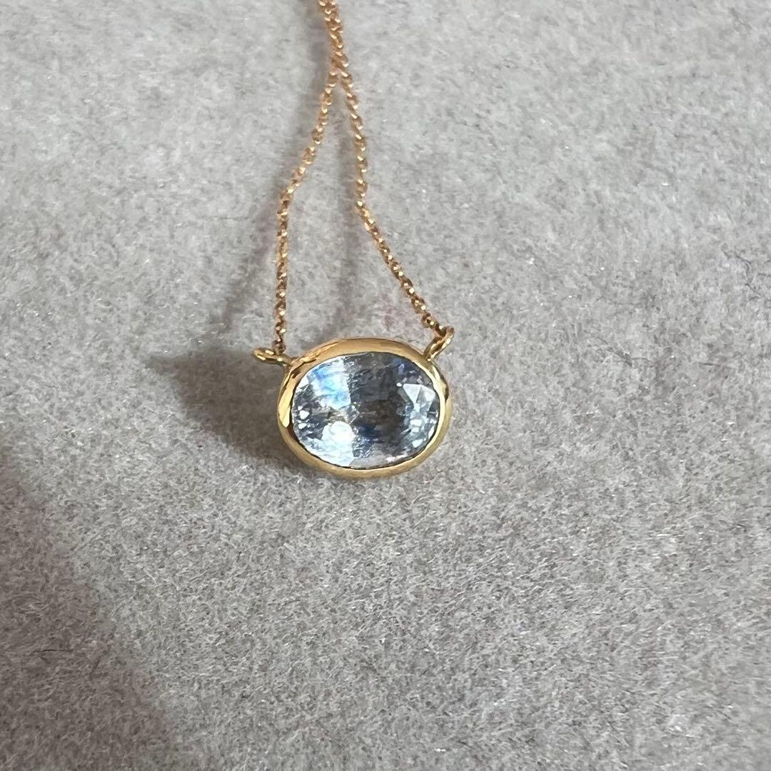 バイカラーサファイア　ネックレス　18K