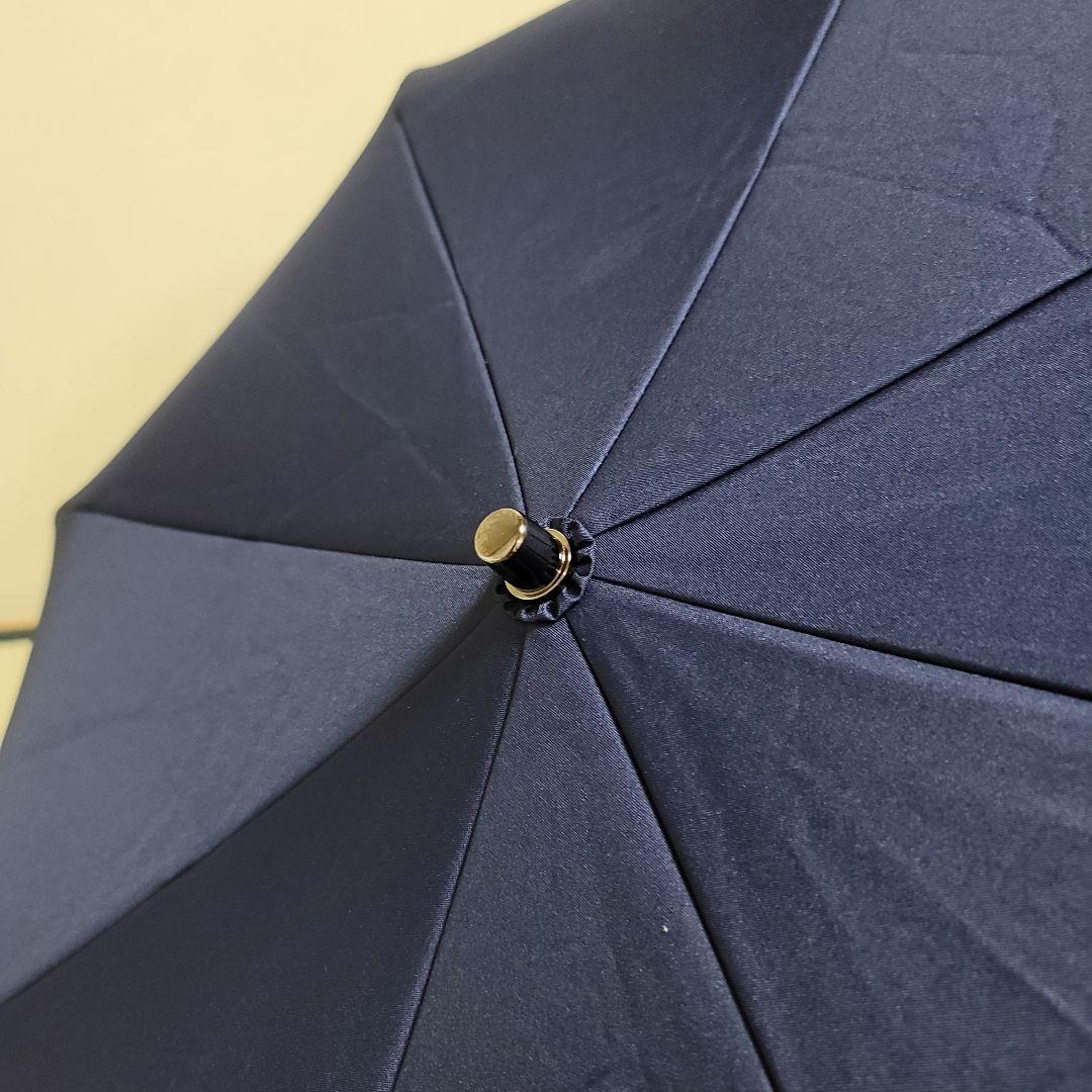 芦屋ロサブラン 折りたたみ日傘 2段折りミドル コンビ 曲がり手元 55cm