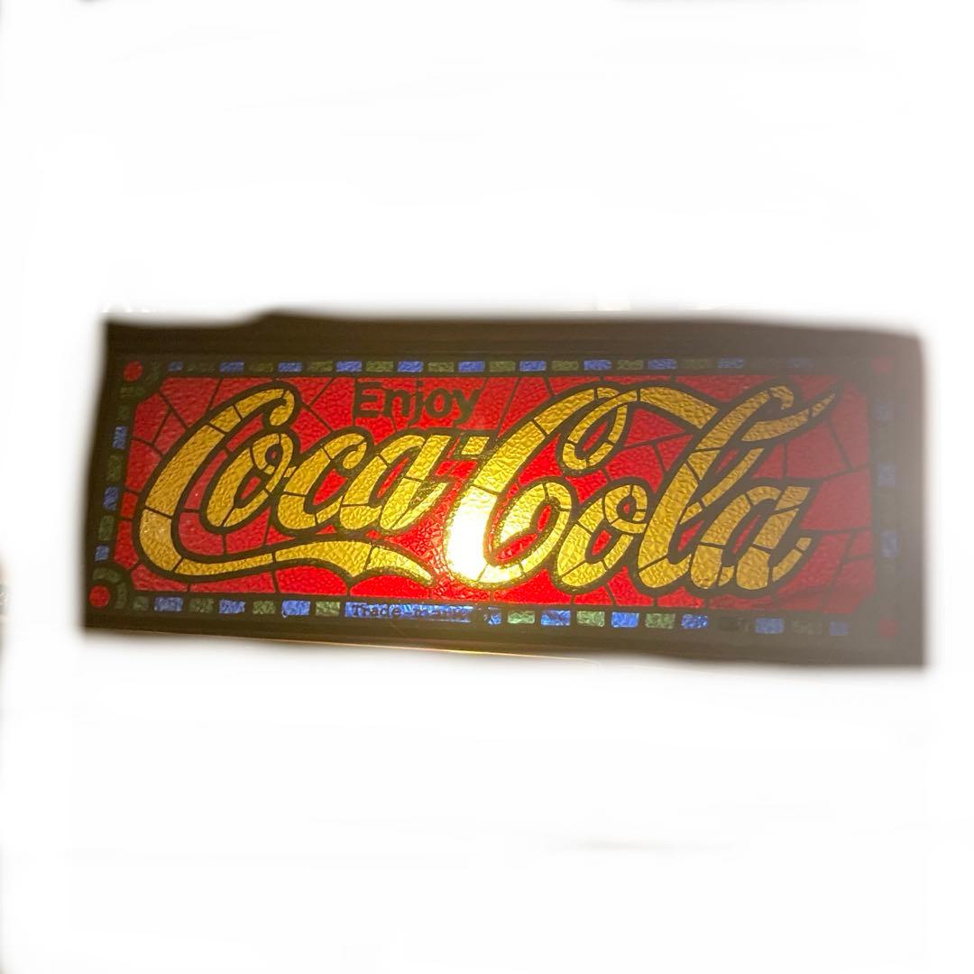 Coca-Cola ステンドグラス風サイン　コカコーラ　アメリカン雑貨