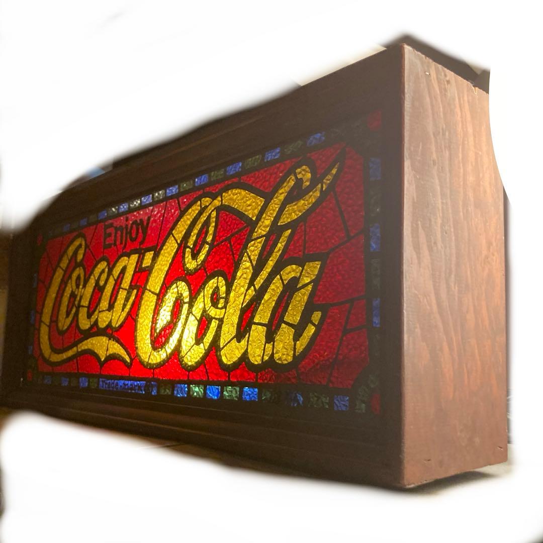 Coca-Cola ステンドグラス風サイン　コカコーラ　アメリカン雑貨