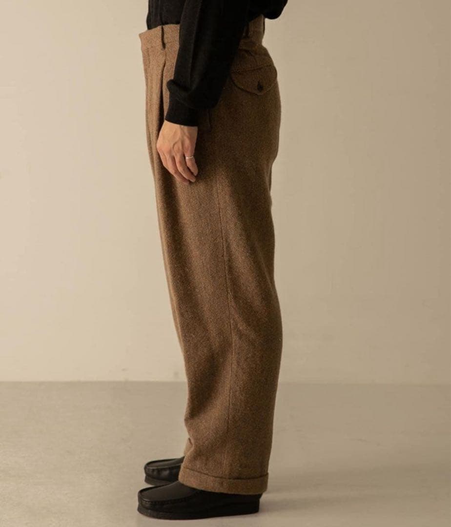 A.PRESSE Tweed Two Tuck Trousers サイズ2