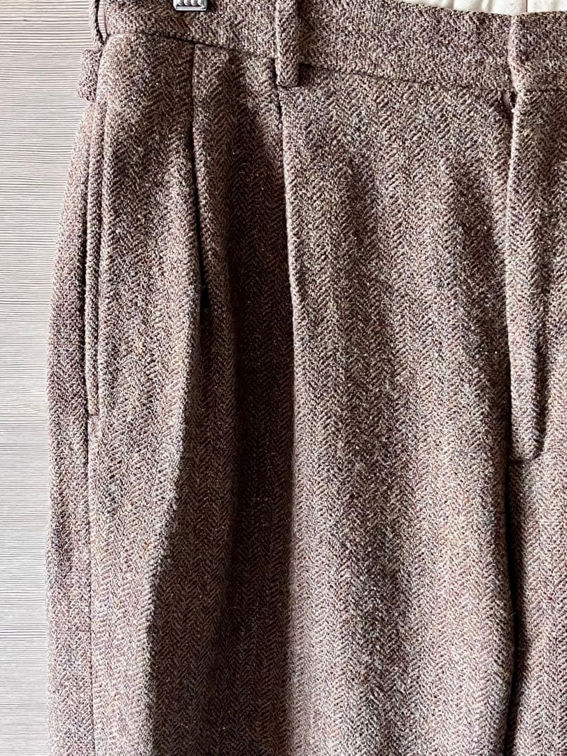 A.PRESSE Tweed Two Tuck Trousers サイズ2