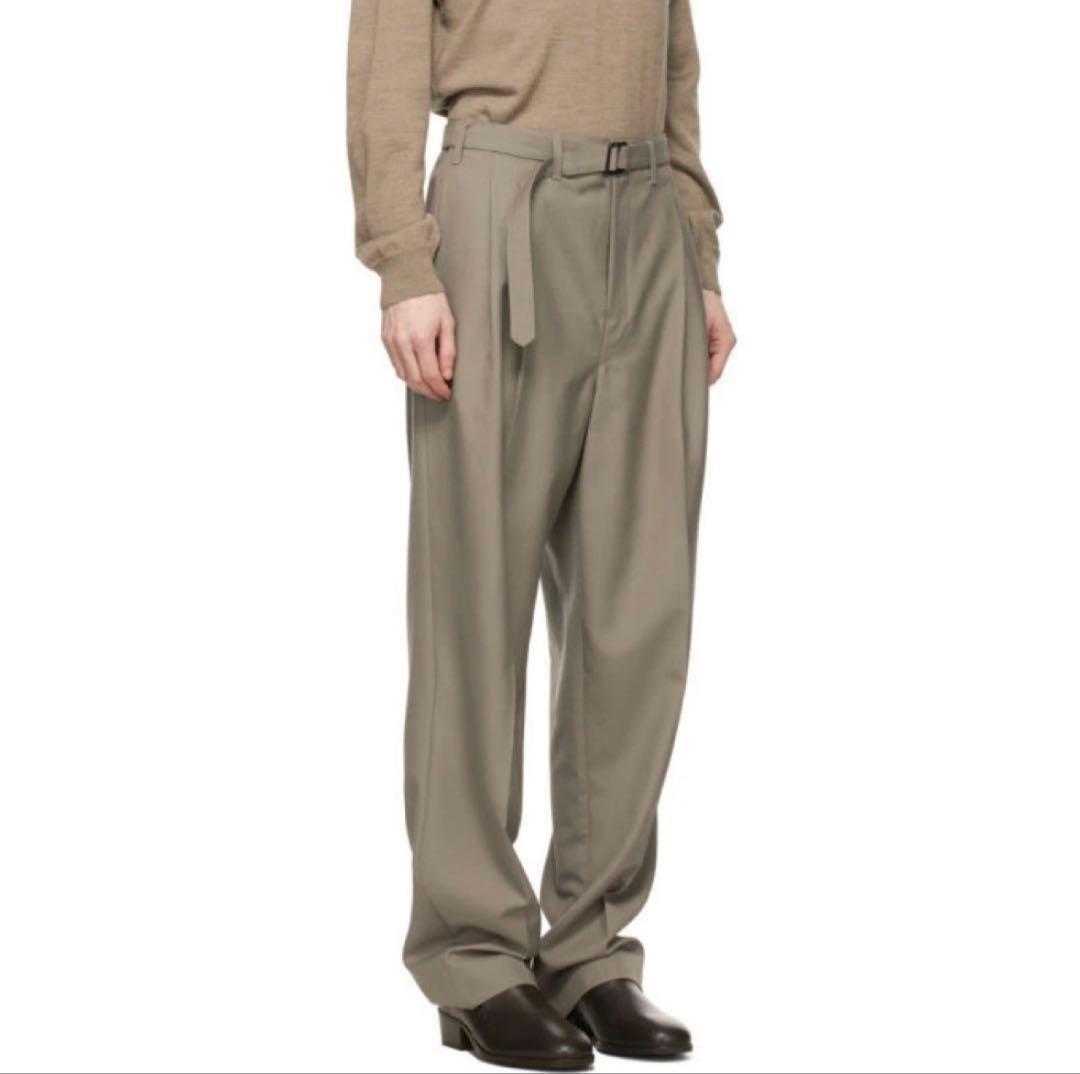 パンツ LEMAIRE 22aw belted pleat trousers