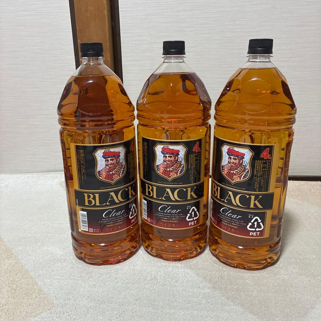 【ハナ】ブラックニッカ　クリア　未開封　4L ウイスキー　3本