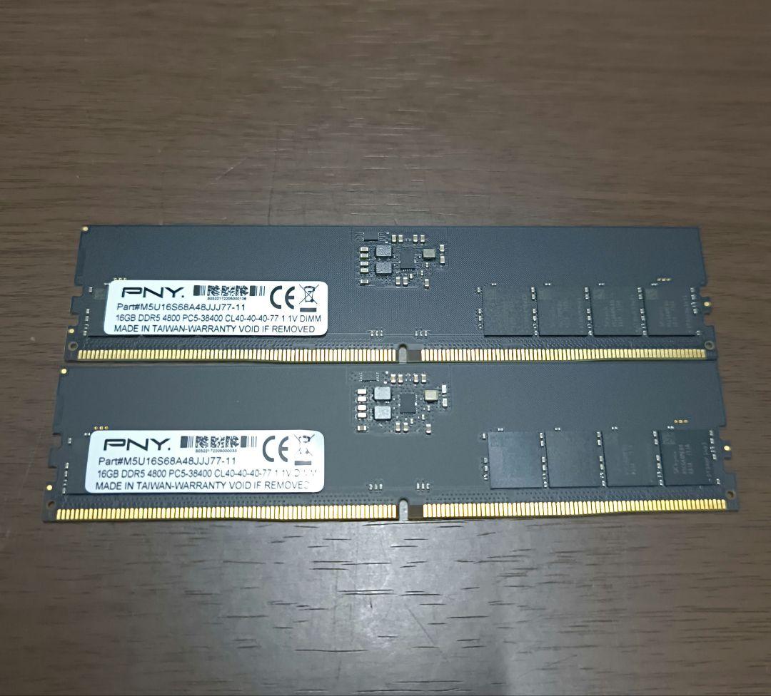 メモリー PNY DDR5 4800MHz 16GBx2