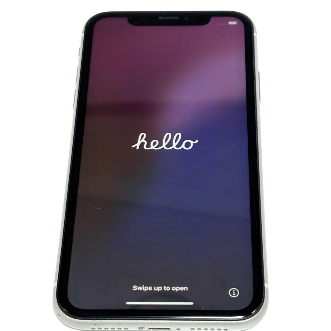 iPhone XR 64GB ホワイト 白 SIMフリー バッテリー100%