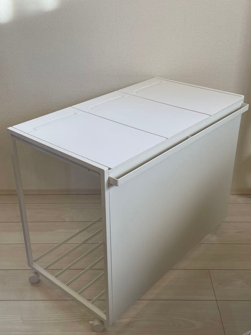 tower 山崎実業 3分別 ゴミ箱 ホワイト 45L 蓋付/目隠し・袋留め付