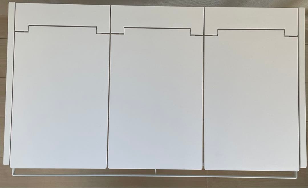 tower 山崎実業 3分別 ゴミ箱 ホワイト 45L 蓋付/目隠し・袋留め付