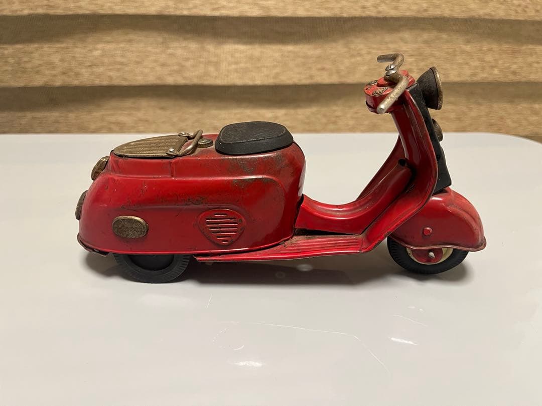 ブリキ のスクーター、旧バンダイのシルバーピジョン、ビンテージ