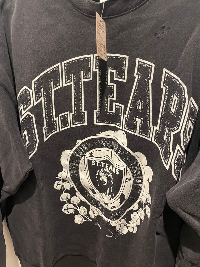 【永瀬廉さん着用】SAINT M×××××ブラック スウェット トレーナー　XL