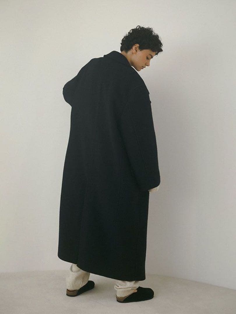 ETRE TOKYO ダブルブレストウールコート　NAVY