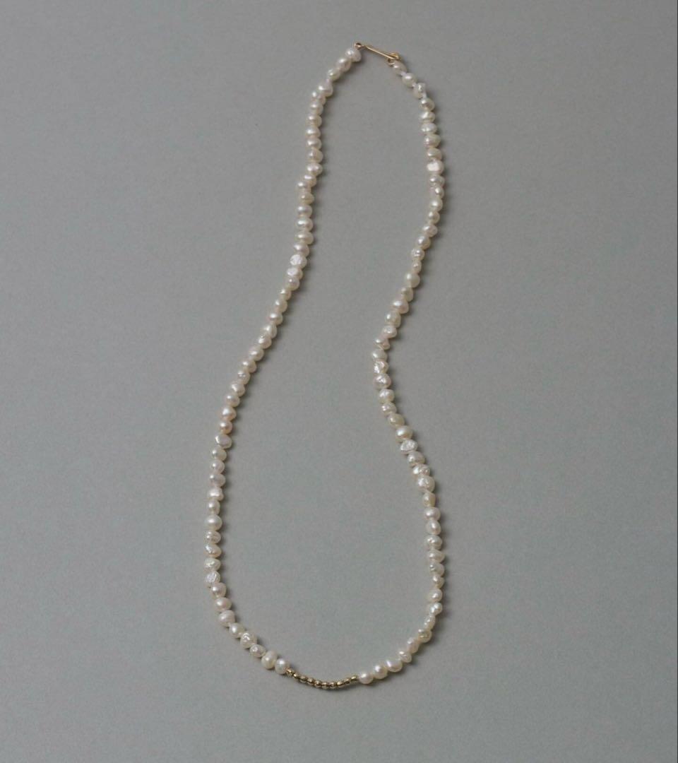 lilas ミラーボールサザレパールネックレスk10