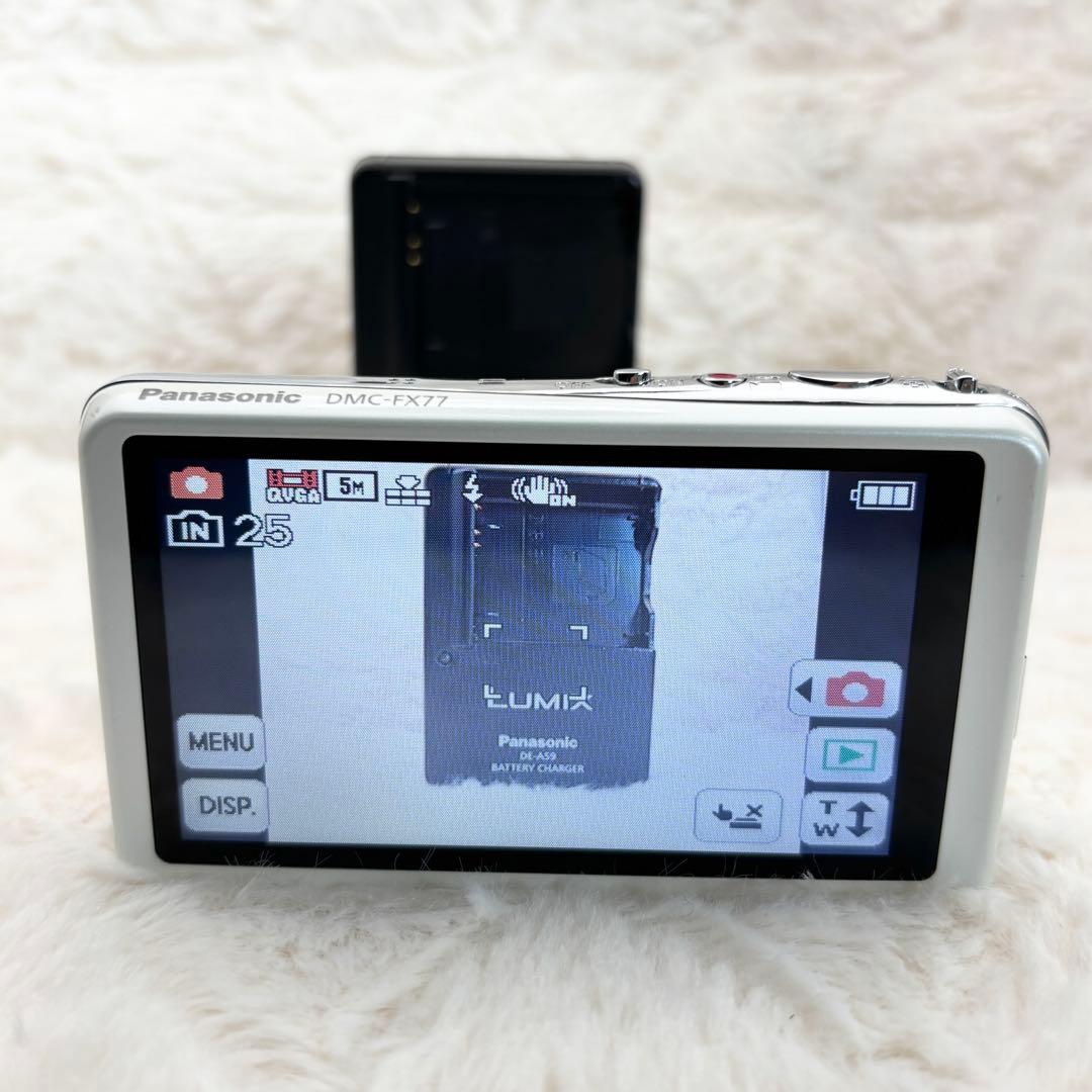 極美品 動作良好 Panasonic LUMIX DMC-FX77 ホワイト