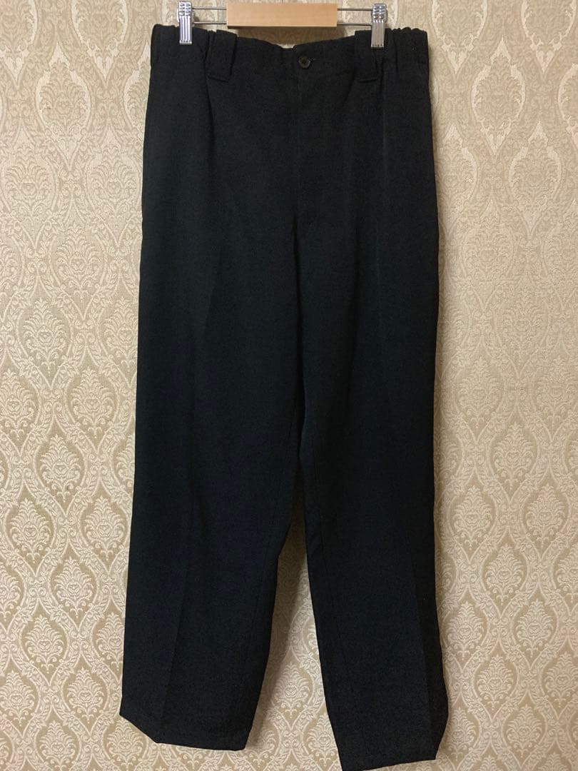 Ys for men ブラック スラックス　ウールギャバジン