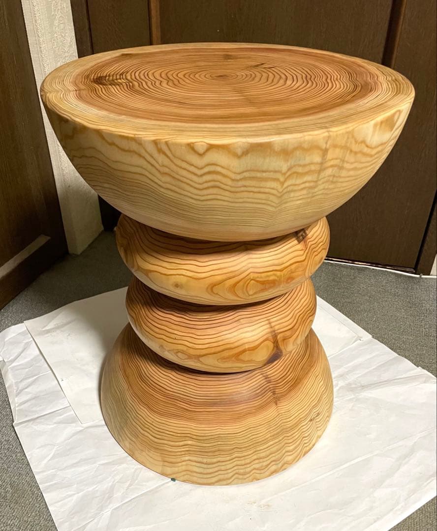 丸太　円筒型サイドテーブル　 スツール