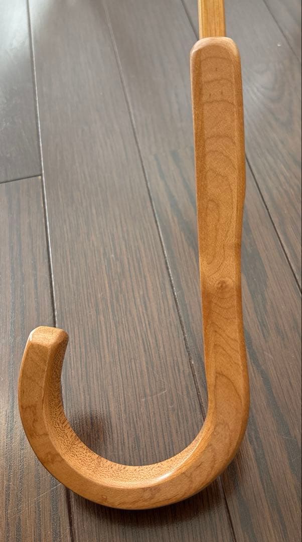 希少☆レース 日傘 昭和レトロ アンティーク 麻 日本製 ラタン 長傘 ベージュ