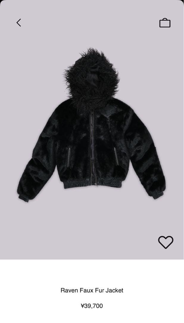 Jaded London ブラックファージャケット Mサイズ